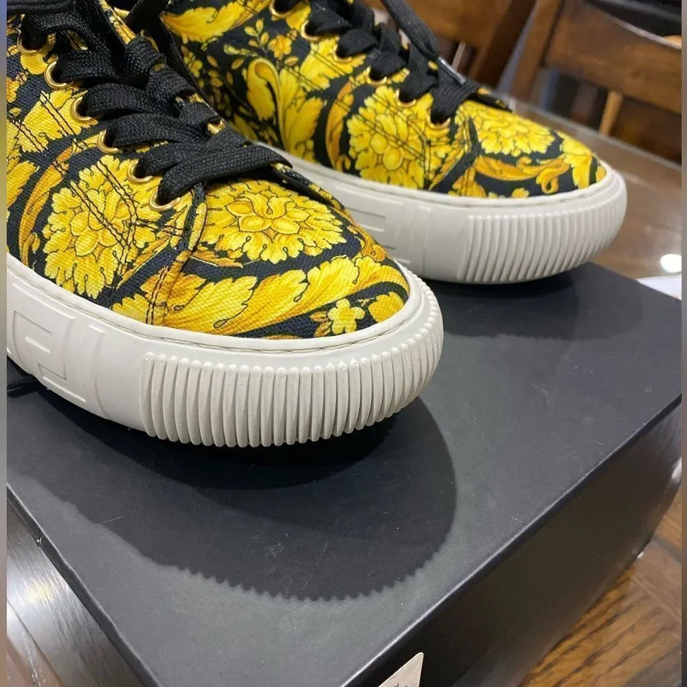 Versace Logo Jacquard Low-Top Sneakers